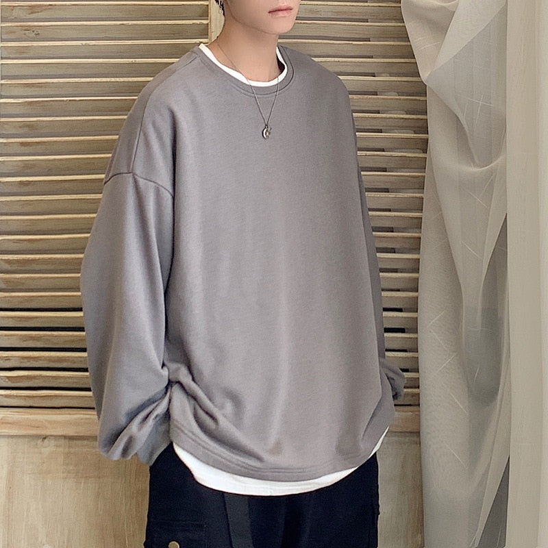 Voguable 2021 New Men Sweatshirts Men Pullover Oversized Harajuku Solid Hoodies Fashions Casual Streetwear Men Clothes Plus Size 5XL voguable