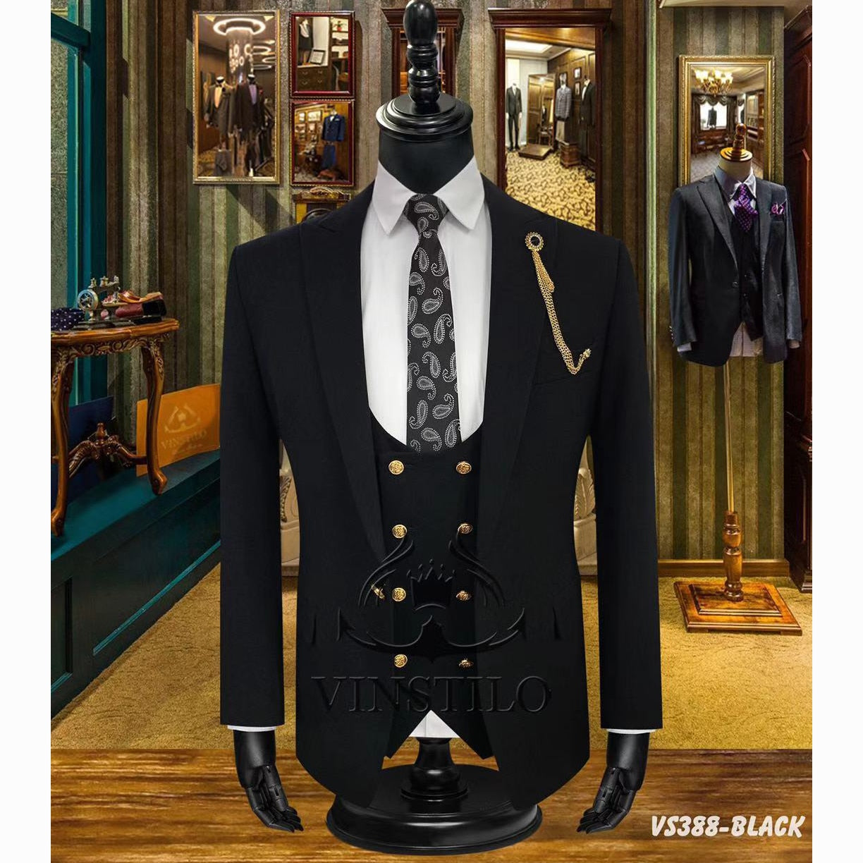 Gro Suit Voguable Newest Men Suits 3 Piece Set Best Suit for Wedding Tuxedo Gro ...