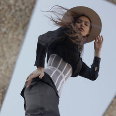 Fashion Women Mesh Corset Top Short Waist Belt Sexy Solid Color Bodycon Waspie Belts Chic New Lady Bustiers Tops Female Vest voguable