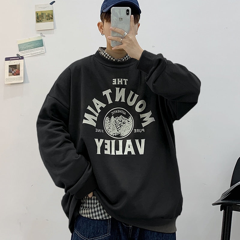 Voguable Spring Men Casual Sweatshirts Harajuku 1997 Printed Men Oversized Hoodies 2021 Korean Man Casual Loose Pullovers voguable