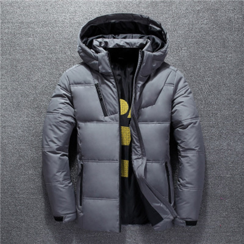 Voguable Winter Jacket Mens High Quality Thermal Thick Coat Snow Red Black Parka Male Warm Outwear White Duck Down Jacket Men voguable