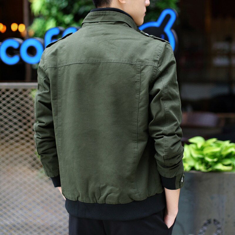 Voguable Mens Jacket Fashion Army Military Jacket Man Coats Bomber Jacket Stand Male Casual Coats Streetwear Chamarras Para Hombre voguable