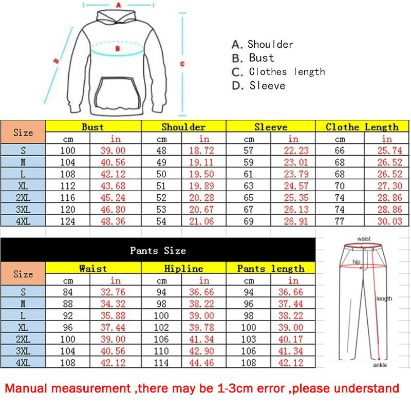 Voguable Men's Hoodie Suit Men Sports Wear Tracksuits Autumn Winter Men Two Pieces Sets Oversized Hooded Streetwear Outfits voguable