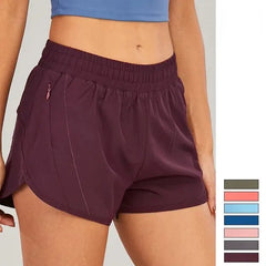 NWT 2021 Women Shorts Loose Side Zipper Pocket Shorts Gym Workout Running Shorts Drawcord Outdoor Short voguable