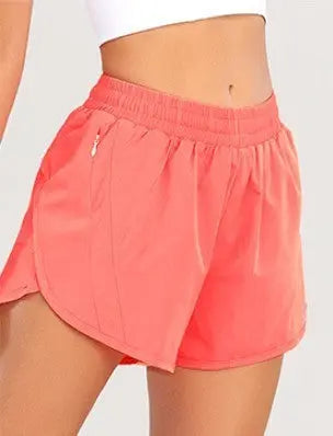 NWT 2021 Women Shorts Loose Side Zipper Pocket Shorts Gym Workout Running Shorts Drawcord Outdoor Short voguable