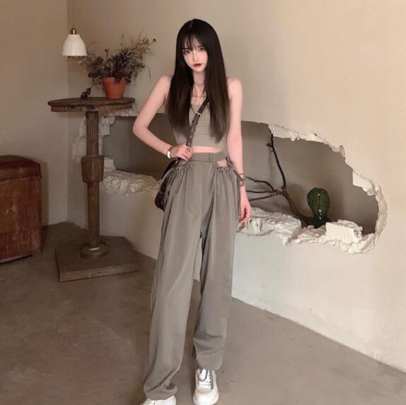 Voguable 2022  Streetwear Women's Cargo Harem Pants Hip Hop High Waist Casual Female Track Pants Joggers Trousers Fashion Harajuku Women Pants voguable