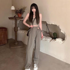 Voguable 2022  Streetwear Women's Cargo Harem Pants Hip Hop High Waist Casual Female Track Pants Joggers Trousers Fashion Harajuku Women Pants voguable