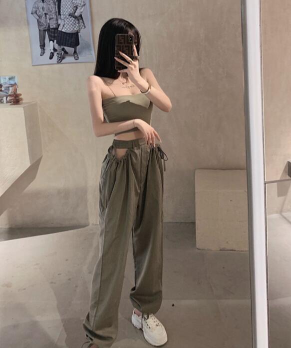 Voguable 2022  Streetwear Women's Cargo Harem Pants Hip Hop High Waist Casual Female Track Pants Joggers Trousers Fashion Harajuku Women Pants voguable