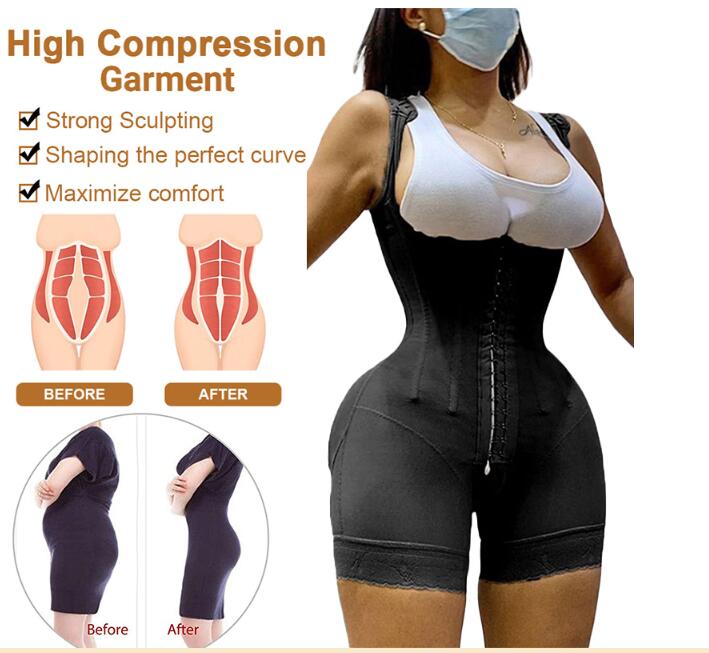 Voguable Breasted Lace Butt Lifter High Waist Trainer Body Shapewear Women Fajas Slimming Underwear with Tummy Control Panties voguable