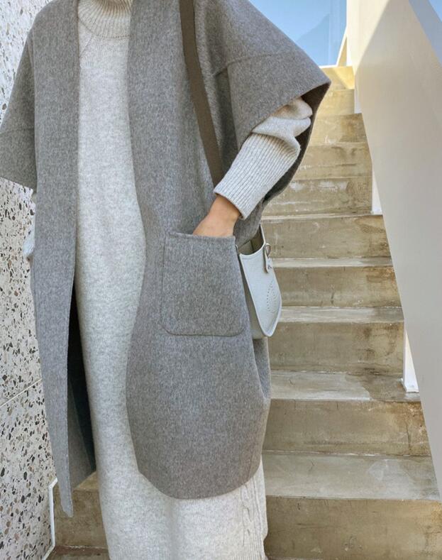 Voguable Turtleneck Full Sleeve Oversized Knit Dress Female 2021 Winter Vestidos Casual Thick Twisted Women Long Sweater Dress voguable