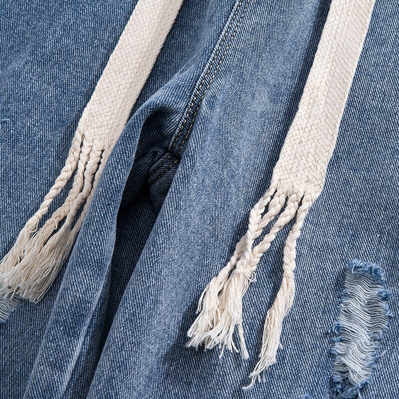 Men Street baggy jeansripped trousers Cross hip hop New Mens Loose Jeans Pants solid color Women oversized  straight Jeans voguable