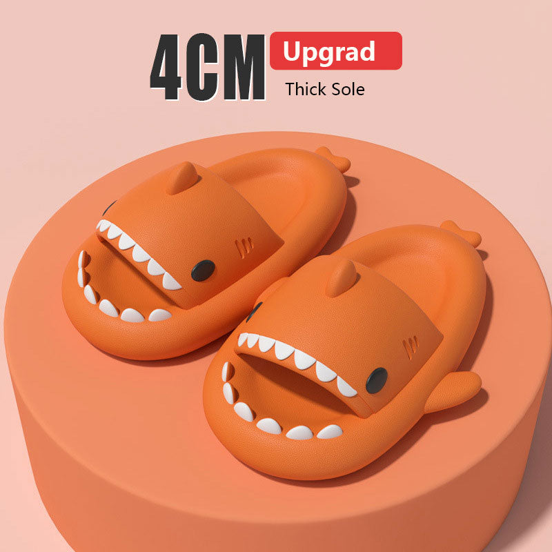 Voguable  2022 Spring Summer New Upgraded Shark Slippers Women Indoor Outdoor Bathroom Sandals 4cm Thick Sole Men's Beach Shoes voguable