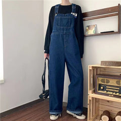 Jeans Men Overalls Autumn New Arrival Couple Trendy All-match S-5XL Loose Mopping Pockets Vintage Washed Ins Students Fashion voguable