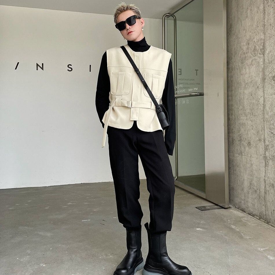 Vests Men Autumn Cargo European Sleeveless Outwear Tactical Military мужские жилеты Basic Gentleman All-match Classic Harajuku voguable
