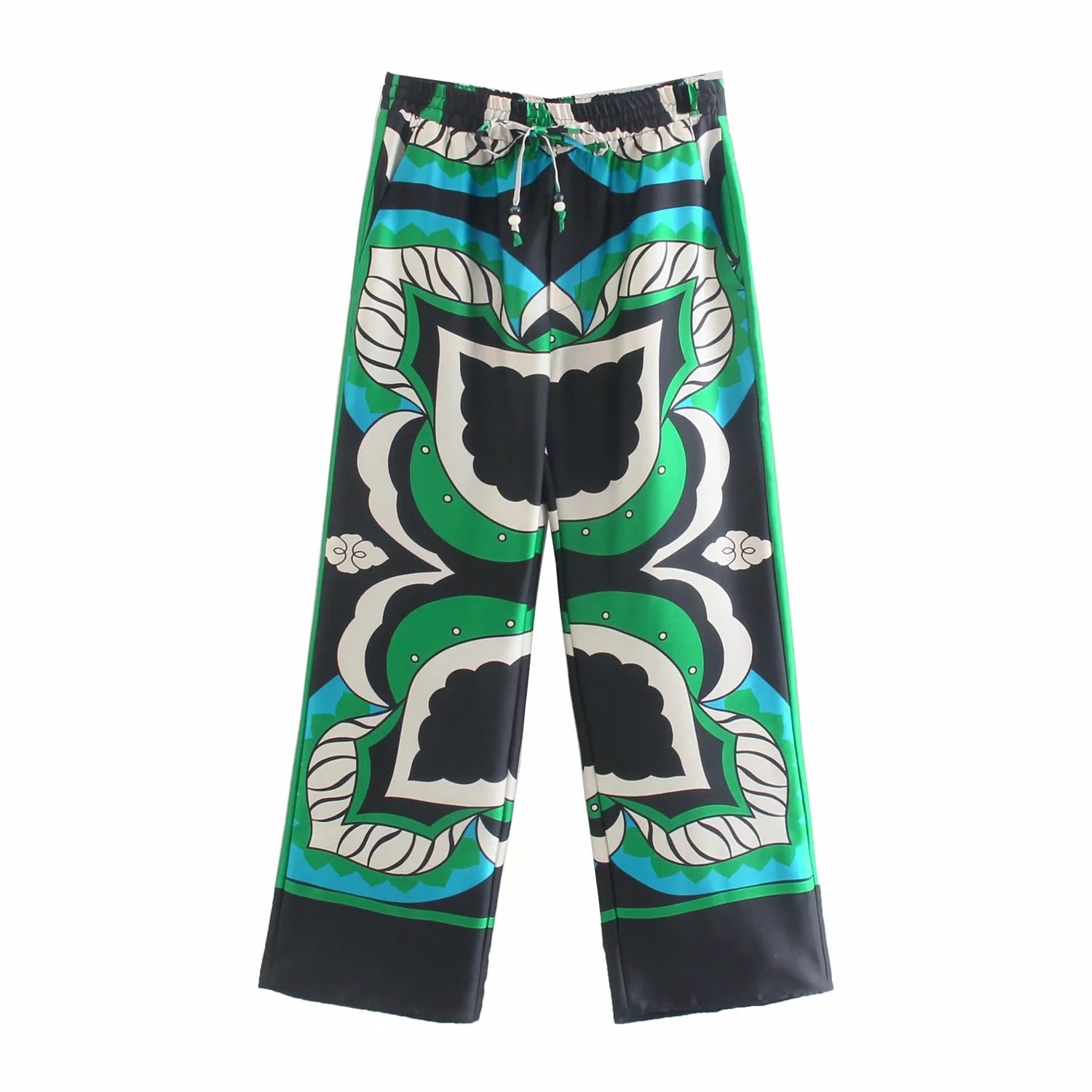 Oversized Green Print Boho Women Shorts Sets Shirts Shorts Pants Three Pieces Fashion Suits Matching Sets 2023 Summer voguable