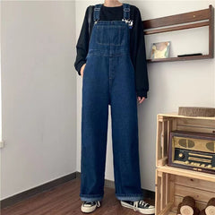 Jeans Men Overalls Autumn New Arrival Couple Trendy All-match S-5XL Loose Mopping Pockets Vintage Washed Ins Students Fashion voguable