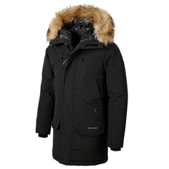 Winter Long Parkas Jacket Men Cotton Faux Fur Collar Detachable Hooded Thick Jackets Causal Waterproof Multi-pocket Coats Male voguable