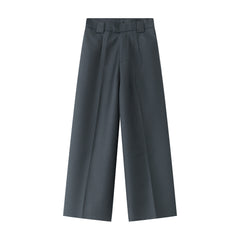 Men's Pants Wear Spring New Casual Trousers Medium Waist Male Trousers Loose Wide Legs Simple Solid Color 9A7038 voguable