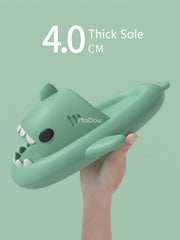 Voguable  2022 Spring Summer New Upgraded Shark Slippers Women Indoor Outdoor Bathroom Sandals 4cm Thick Sole Men's Beach Shoes voguable