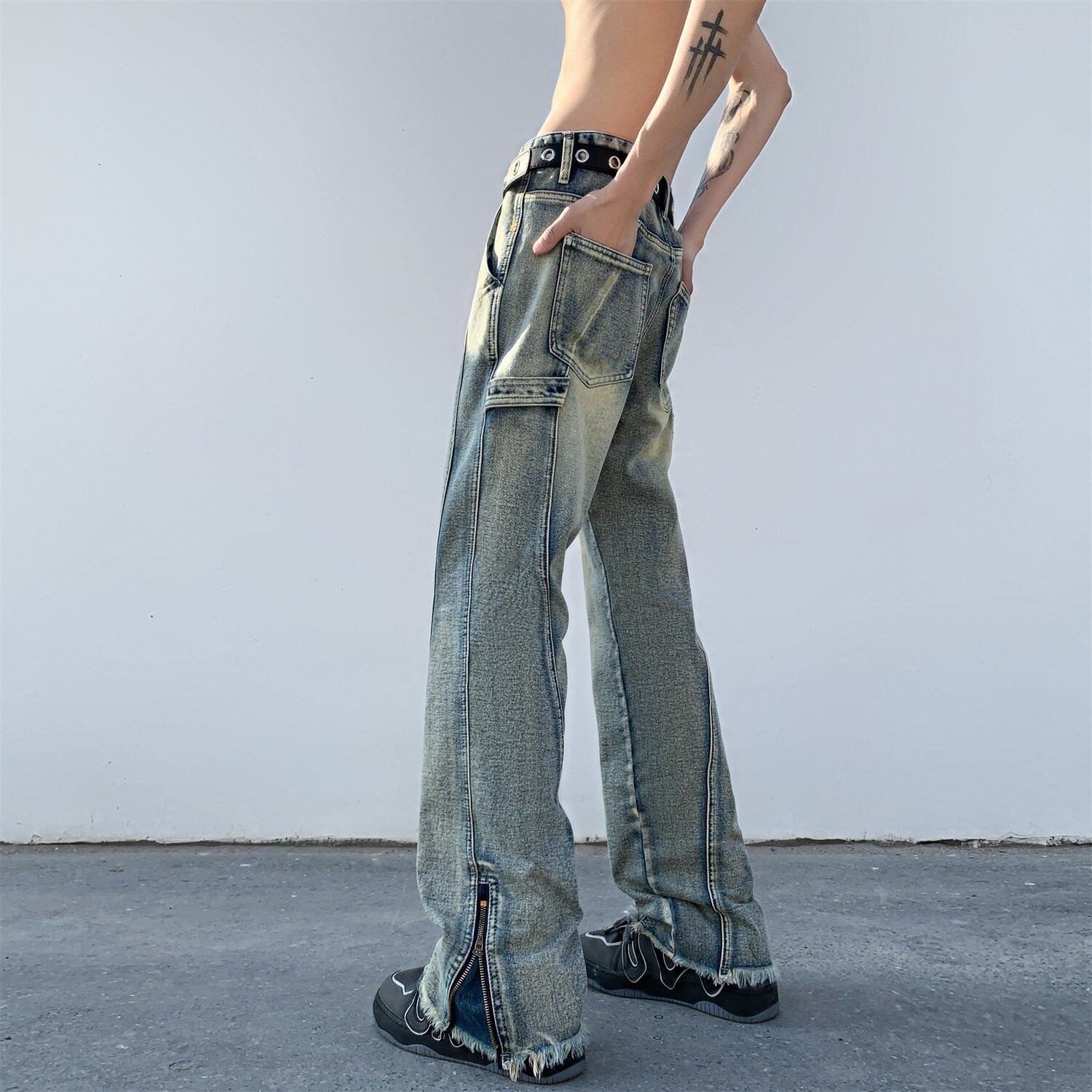 Spring New High Street Men Jeans Harajuku Fashion Design Oversized Denim Pants For Male Hip Hop Casual 5XL Trousers voguable