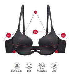 Voguable  Lift Up Bra Backless Half Cup Bralette Pushup Underwear Women Sexy Lingerie Fashion White Brassiere without Underwire voguable