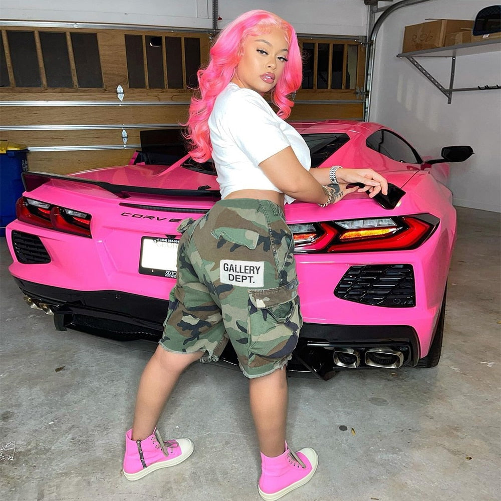 Summer  Casual High Waist Camouflage Pockets Sexy Woman Shorts For Women Short Jeans Pants Street Clothes voguable