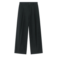 Spring Summer New Korean Men's Casual Pants Trendy Solid Color Loose Straight Wide Leg Trousers Pocket Tide 9A7922 voguable