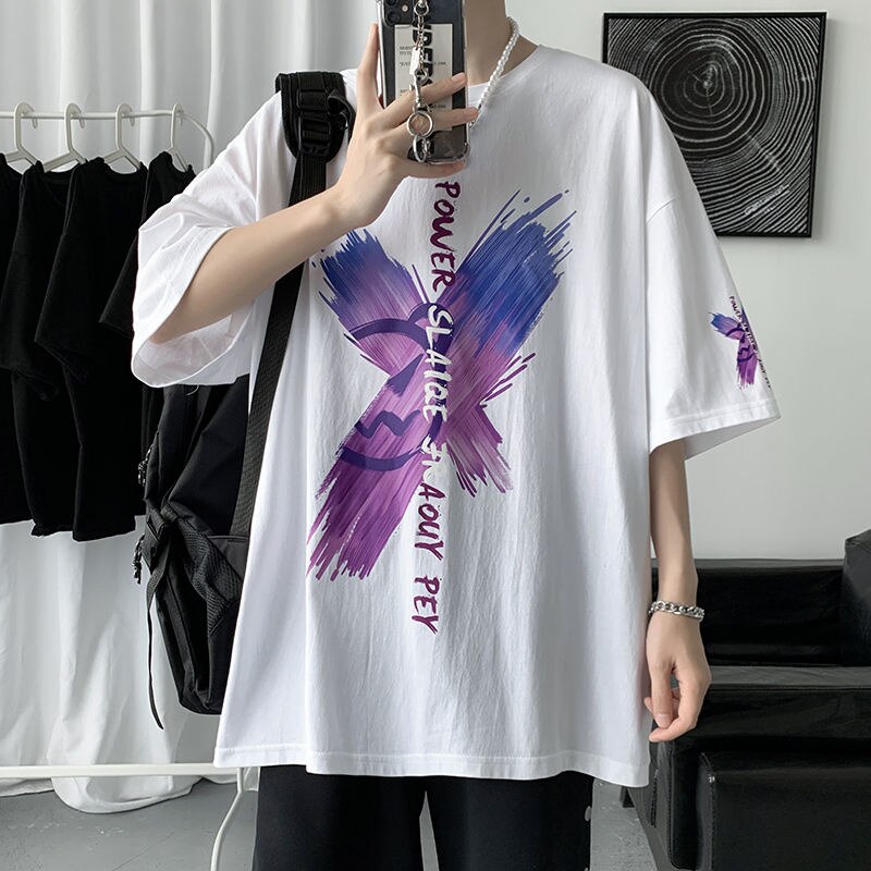 Men Summer Graffiti T Shirts Streetwear Oversize Casual Tshirt For Male  New Short Hip Hop Brand Sleeve Man Tees voguable
