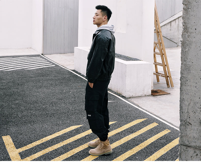 Voguable  2022 Hip Hop Casual Pockets Cotton Track Pants Male Harajuku Fashion Trousers Ribbons Harem Joggers Men Cargo Pants Streetwear voguable