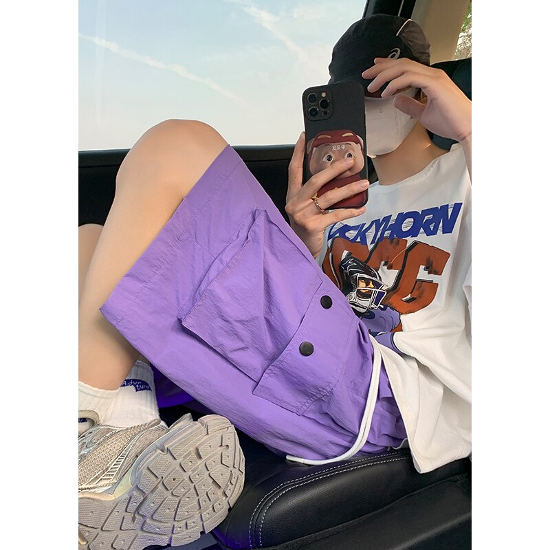 100% Nylon Fabric Workwear Shorts for Men Baggy Outdoor Quick Drying Short Pants Oversized American Safari Short Man voguable