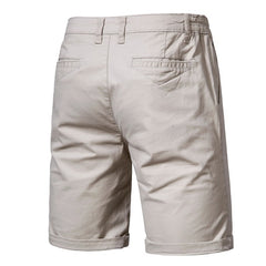 Voguable 2022 New Summer 100% Cotton Solid Shorts Men High Quality Casual Business Social Elastic Waist Men Shorts 10 Colors Beach Shorts voguable