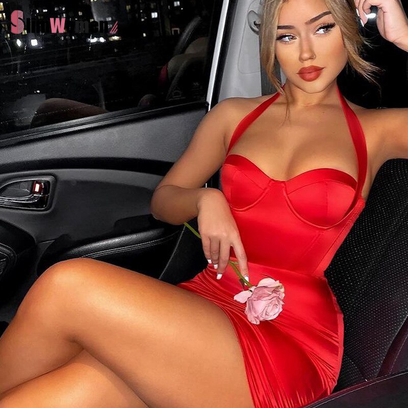 Voguable  Backless Night Club Party Dresses 2022 Blue Bodycon Sexy Goth Dress for Women Elegant Mini Summer Dress Vestidos Mujer voguable