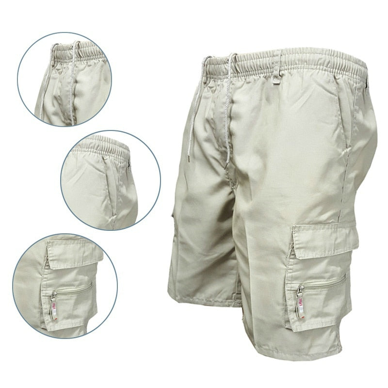 Mens Cargo Shorts New Side Multi-pockets Men Loose Work Shorts Casual Short Pants Male Plus Size Summer Outdoor Shorts voguable