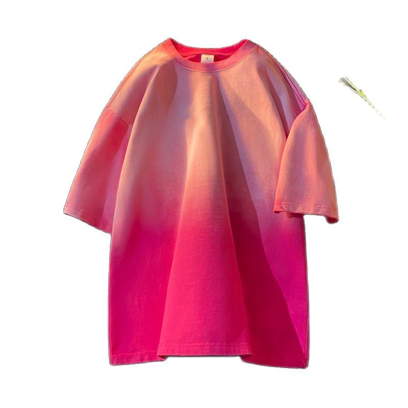 Solid Color Batik Acid Washed T-shirts Women Summer Oversized Tees Streetwear Female Short Sleeve Tshirt Clothes voguable