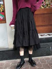 Boho Long Skirt for Women Skirts Harajuku Korean Style White Black Maxi Skirt for Teenagers High Waist Skirt School Skirts voguable