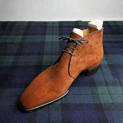Desert Boots Men Boots Faux Suede Solid Color Classic Fashion Business Casual Street Yuppie Lace Up Gentleman Ankle Boots CP029 voguable