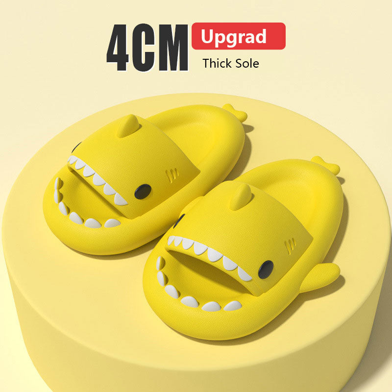 Voguable  2022 Spring Summer New Upgraded Shark Slippers Women Indoor Outdoor Bathroom Sandals 4cm Thick Sole Men's Beach Shoes voguable