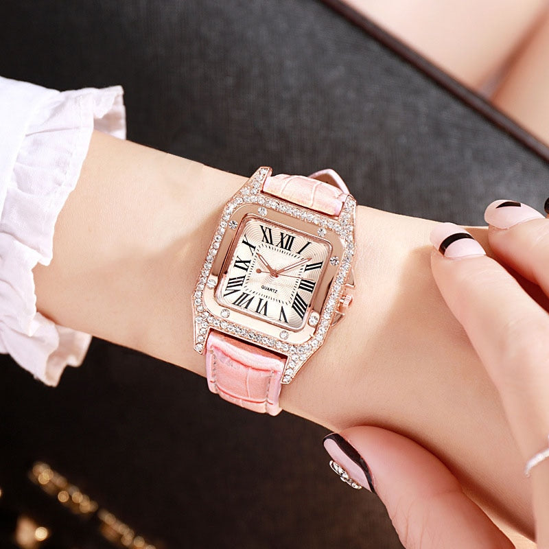 Voguable   2022 Women Watches Bracelet set Starry Sky Ladies Bracelet Watch Casual Leather Quartz Wristwatch Clock Relogio Feminino voguable