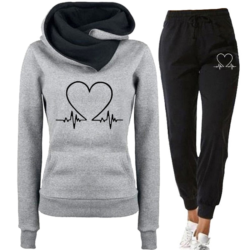 Woman Tracksuit Two Piece Set Winter Warm Hoodies+Pants Pullovers Sweatshirts Female Jogging Woman Clothing Sports Suit Outfits voguable