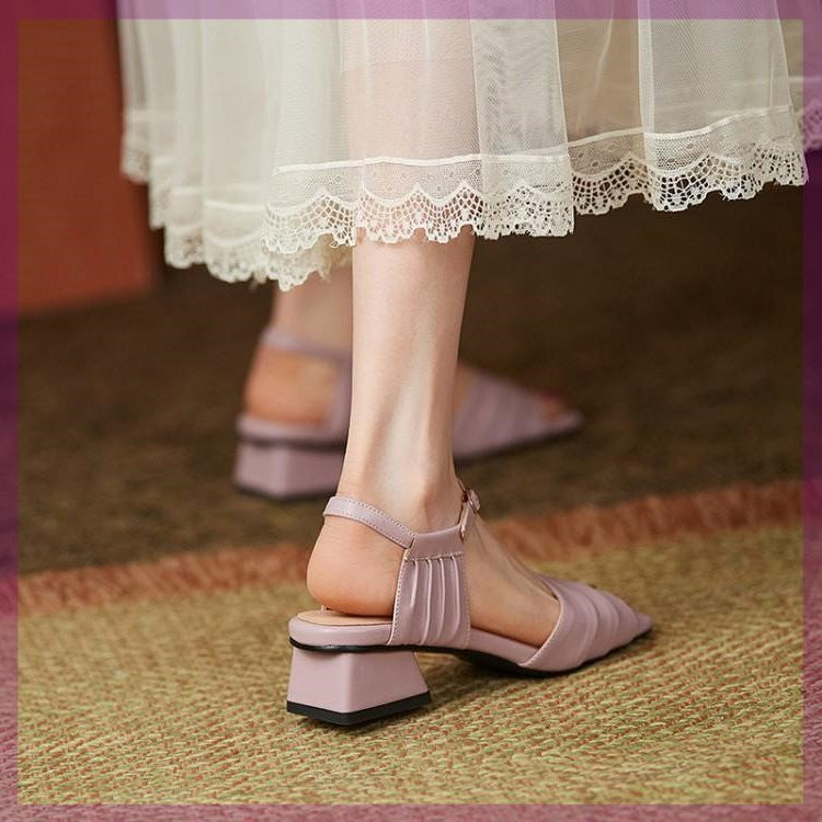 Med Comfort Shoes for Women Open Toe Large Size 2022 Sandals Clear Heels Suit Female Beige Medium Peep Big New Velvet Low Girls voguable