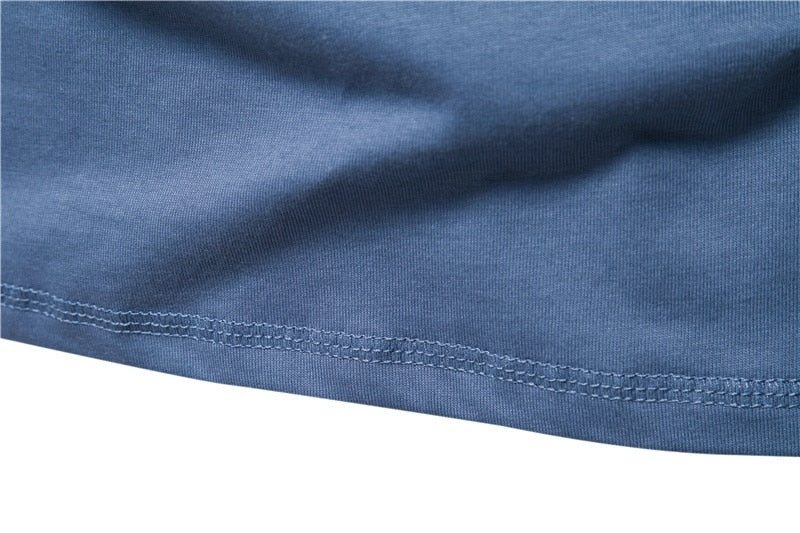 Voguable Henry Collar T Shirt Men Casual Solid Color Long Sleeve T Shirt for Men Autumn High Quality 100% Cotton Mens T Shirts voguable