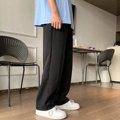 Men Casual Pants Ins Breathable Summer Teens Simply All-match Straight Baggy Stylish Popular Ulzzang Hip Hop High Street Male voguable