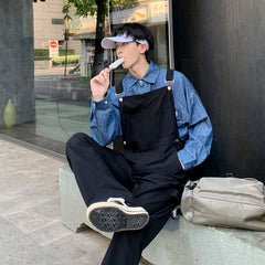 Casual Pants Men Solid Simple Korean Style Design Fashion Popular Students All-match Spring New Cosy Retro Loose Daily Harajuku voguable