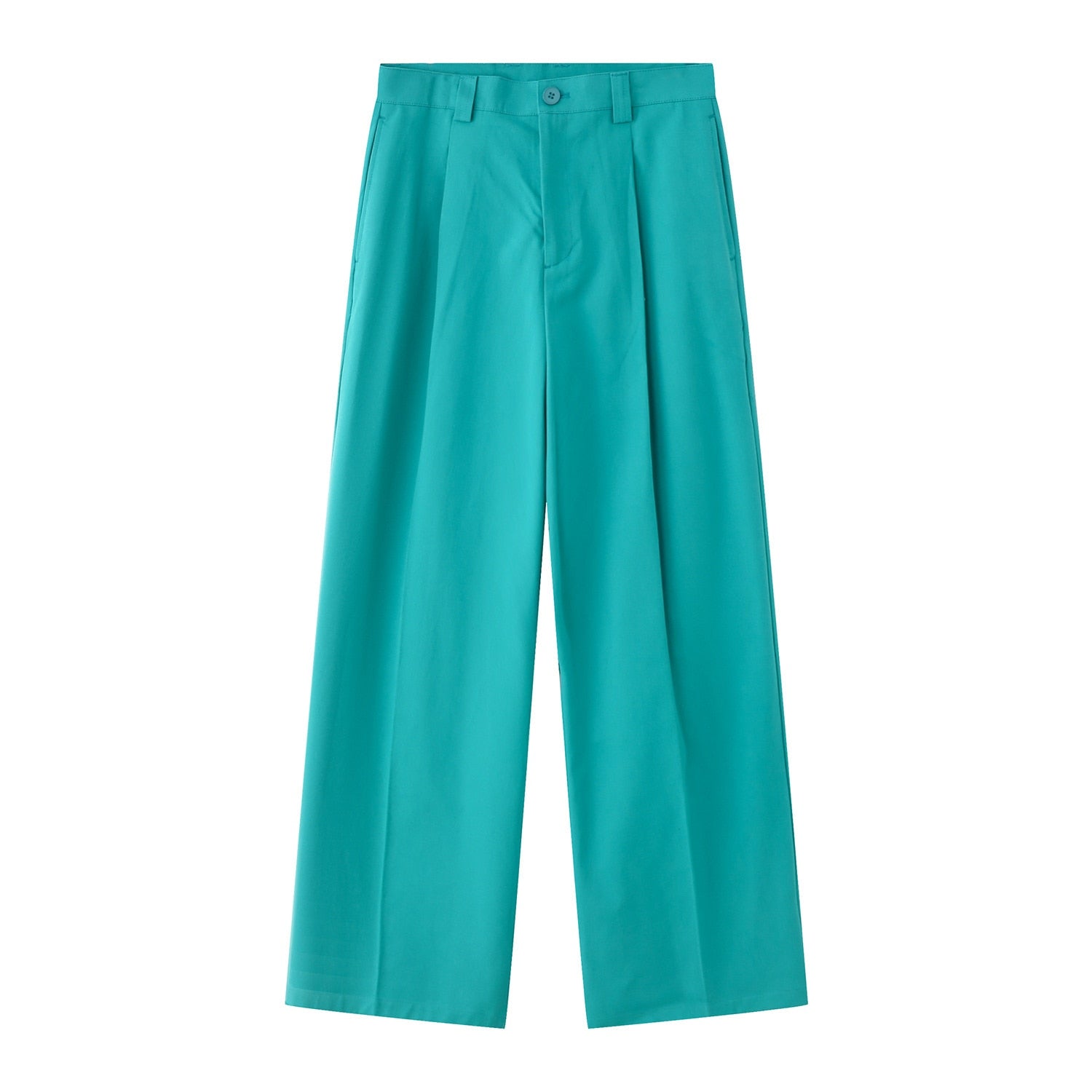 Spring Summer New Korean Men's Casual Pants Trendy Solid Color Loose Straight Wide Leg Trousers Pocket Tide 9A7922 voguable