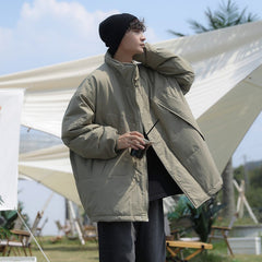 Solid Parkas Men Cargo Winter Thick Handsome Casual Fashion Tactical Clothing Baggy Teens Japanese Military Cool Streetwear Ins voguable