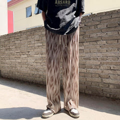 Summer Pleated Pants Men Fashion Oversized Wide Leg Pants Men Japanese Streetwear Hip-hop Loose Ice Silk Pants Mens Trousers voguable