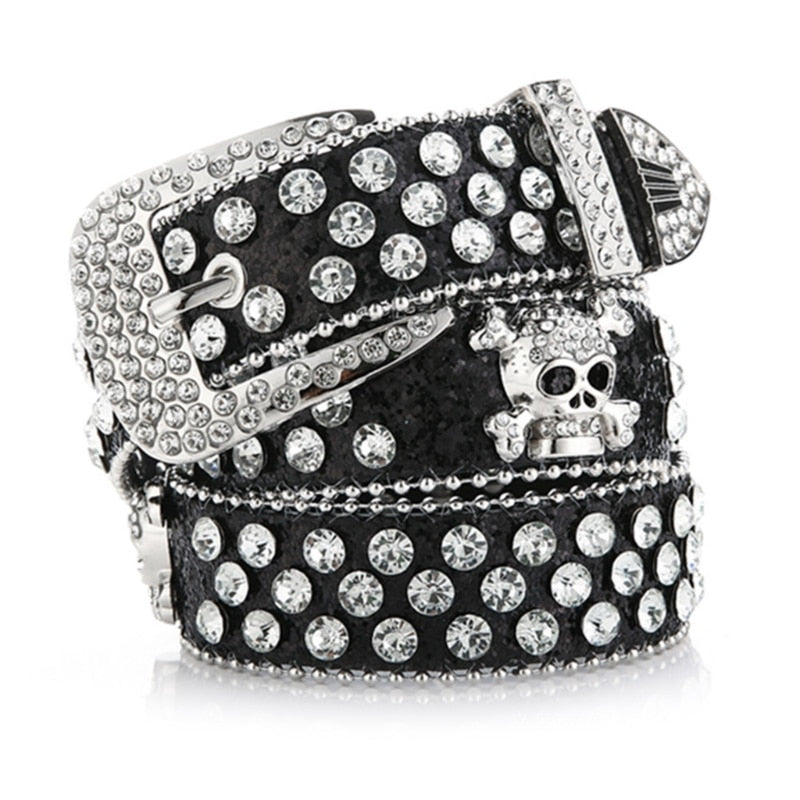 Fashion women's belt punk rock Belt skull bowknot full rivets belts hip hop Heavy metal rock style belts gift for women voguable