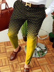 Voguable 2022 New Smart Casual Fashion Men's Pants polka dot pattern Pants Thin Mid Waist Jogger Casual Trousers Suit Pants voguable
