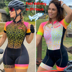Voguable   2022 Women's Profession Triathlon Suit Clothes Biking Skinsuits Coupa De Ciclismo Rompers Jumpsuit Kits  Maillot Mujer voguable