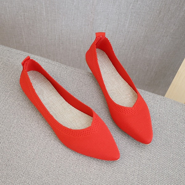 Casual Woman Shoe Round Toe Shallow Mouth Black Flats Female Footwear Soft Moccasin Comfortable Dress New Slip-On Basic Solid La voguable